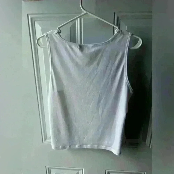 Calvin Klein Tank Top Women’s M, White w/Silver Embellishment - Picture 4 of 4